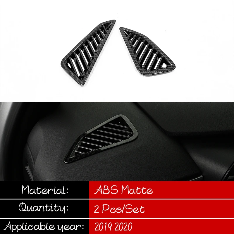 

ABS Matte/Carbon fibre For Toyota corolla E210 2019 2020 accessories front Small air outlet Decoration cover trim Car styling