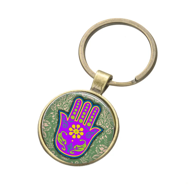 SONGDA 2018 классический брелок в виде руки Hamsa Fatima хиппи сглаз цветок сплав амулет