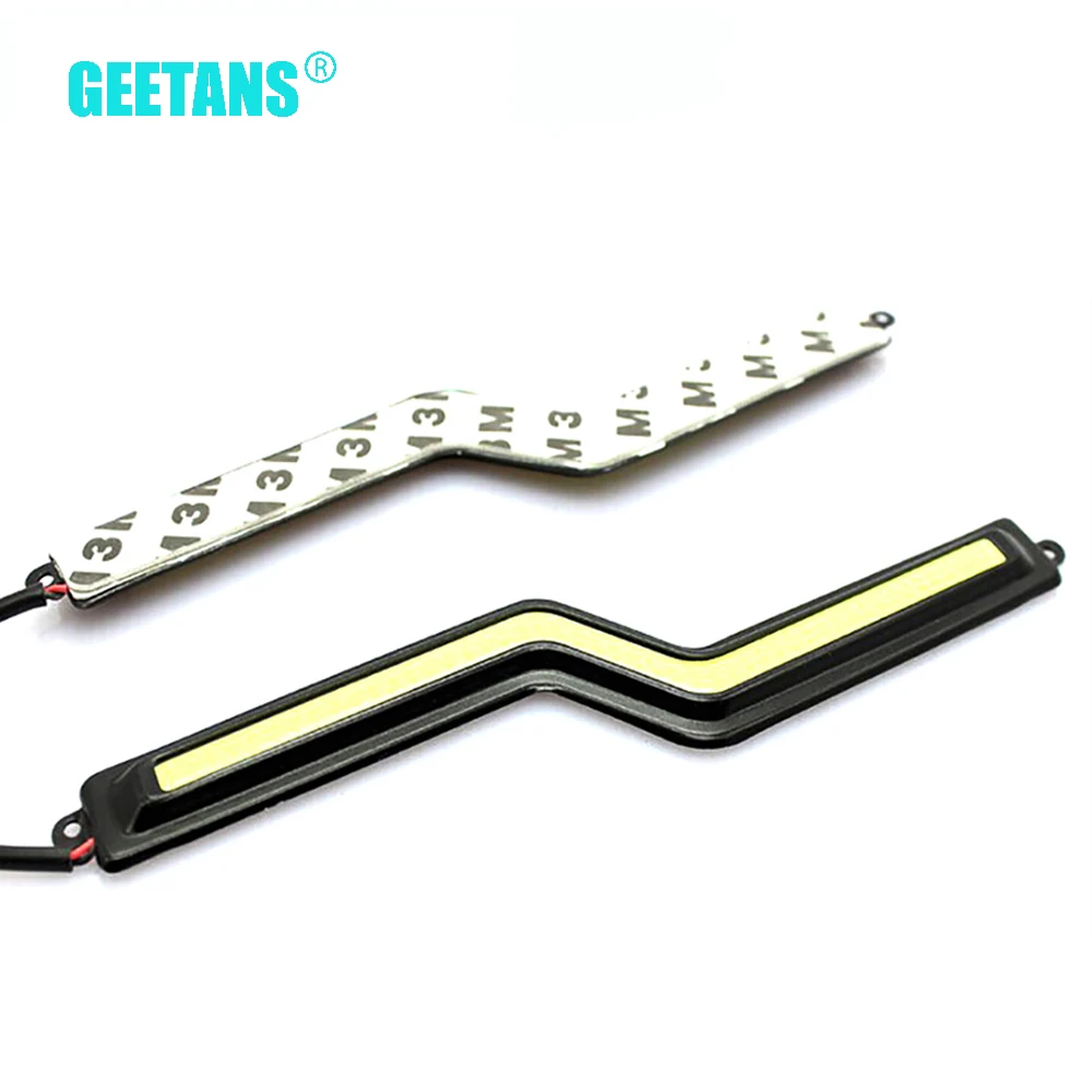 

2pcs LED COB Z Shape Car DRL Driving Daytime Running Lamp 12V Ultrathin Waterproof Car fog lights CJ