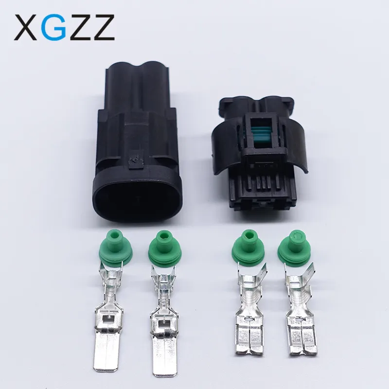 

5 Sets Tyco Amp 2 Pin Female Auto Waterproof Connector Sealed Auto Plug Map Sensor Connector 1544317-1 1544678-2