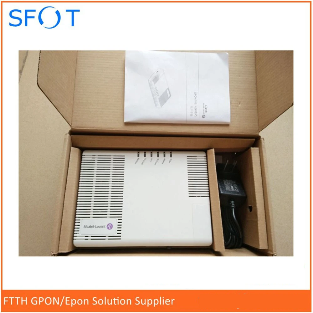 Alcatel Lucent FTTO оптический сетевой терминал I-240E-Q GPON ONU 4 порта ethernet и 2 телефонных SIP |