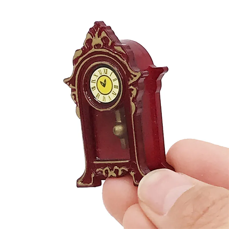 

1:12 Living Room Porcelain clock mini Home decoration Dollhouse Miniature Toy Doll Food Kitchen living Room Dollhouse Accessory