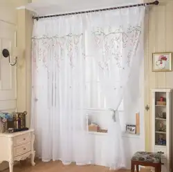 Европейский вышивка белый текстиль тюлевые занавески для окна занавески s для гостиной кухни современные оконные обработки вуаль занавес