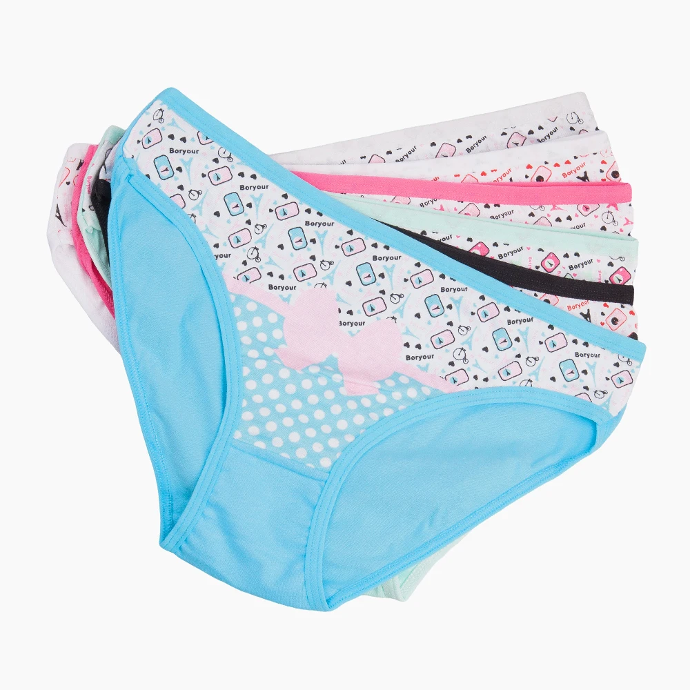

5 Pcs/set Sexy Panties for Women Cotton Lace Briefs Girls Cute Print Underwear Ladies Knickers Female Lingerie Wholesale