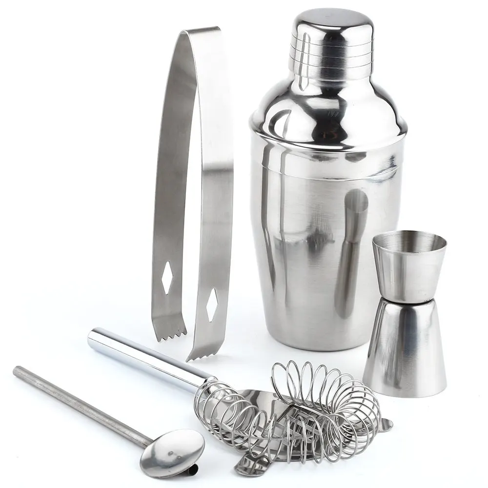 Cocktail Shakers Sets 5 Pcs Stainless Steel Cocktail Shaker Wine Mixer