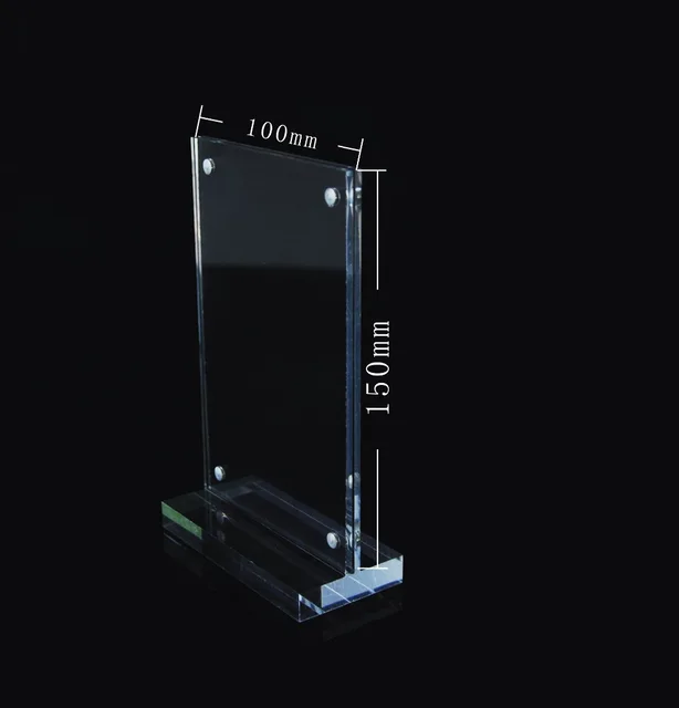 crylic a6 table tent sided magnetic menu boards advertising display