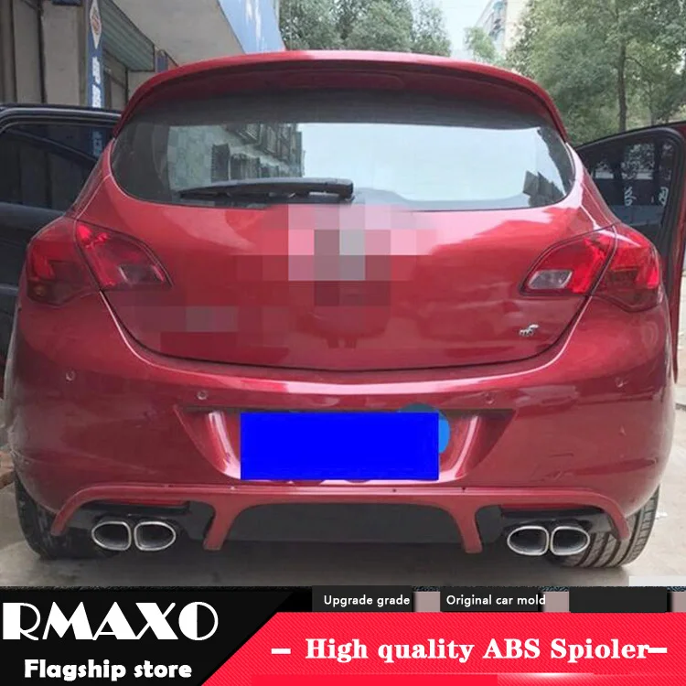 

For Opel Astra J Spoiler 2012-2015 Opel Astra J spoiler High Quality ABS Material Car Rear Wing Primer Color Rear Spoiler