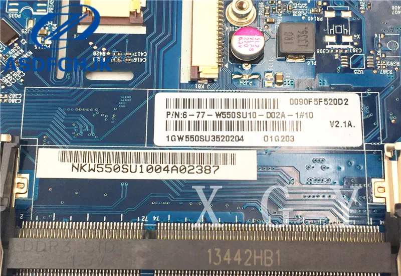 wonderful  Laptop Motherboard 6-71-w54s0-d02a FOR Hasee FOR Raytheon FOR CLEVO W550SU Mainboard 6-77-W550SU10-