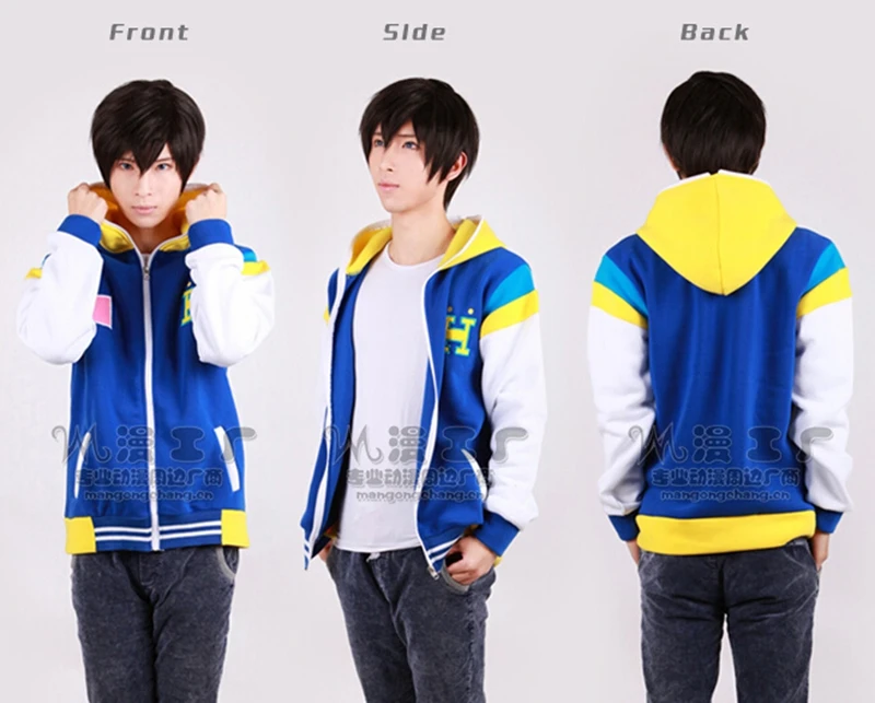 Hazuki Nagisa cosplay jacket with long sleeves hoodie Free Tachibana Makoto