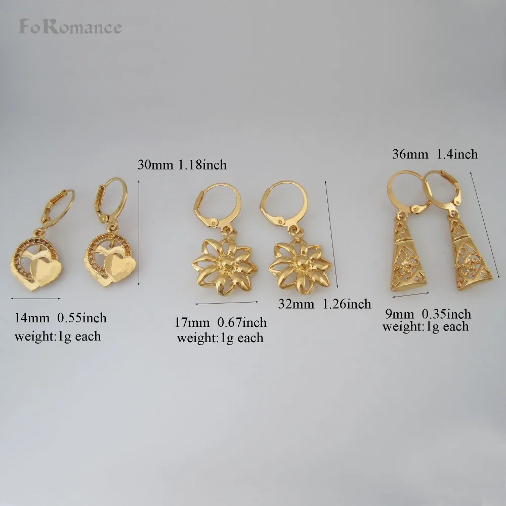 

ORDER 10$ SHIP WITH TRACKING CODE/- THREE STYLES YELLOW GOLD GP DANGLE HEART SUNFLOWER Trapezoid SHAPE ABOUT 1.2" EARRING