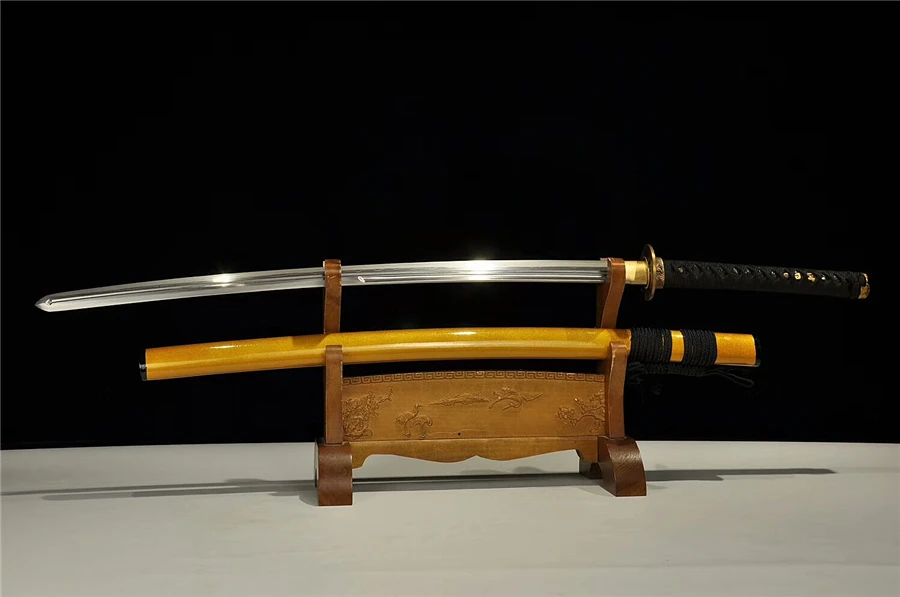 Hand Forged Red Damascus Steel Katana Japanese Samurai Real Sword no Shake Fitted