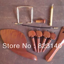 1 комплект JUJUBE скрипка фитинг B Тип 4/4 с 1 шт. струны и 1 шт. Золотая подставка для подбородника с винтовым креплением и 1 шт. подбородок ключ золотого цвета