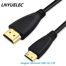 30cm 1M,1.5m,2M,3M,5M High speed Gold Plated HDMI TO MINI HDMI Plug Male-Male HDMI Cable 1.4 Version 1080p 3D for TABLETS DVD 1080p gold plated hdmi v1 3 male to male cable black 1 5m