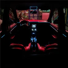 5M 110V LED Flexible Neon Light Glow EL Wire Rope Tube Car/Room Decorative Light 10 Colors + 12V Inverter