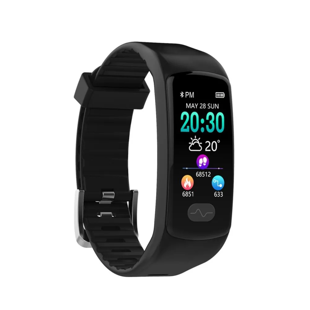 Color Screen Smart Band Bracelet ECG Heart Rate Blood Pressure Exercise Step Wrist Band Sports Watch for Android iOS Wrist Band