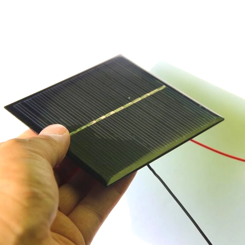Hot Sale 50PCS/Lot 1W 6V Mini Solar Cell With Cable Epoxy Solar Panel