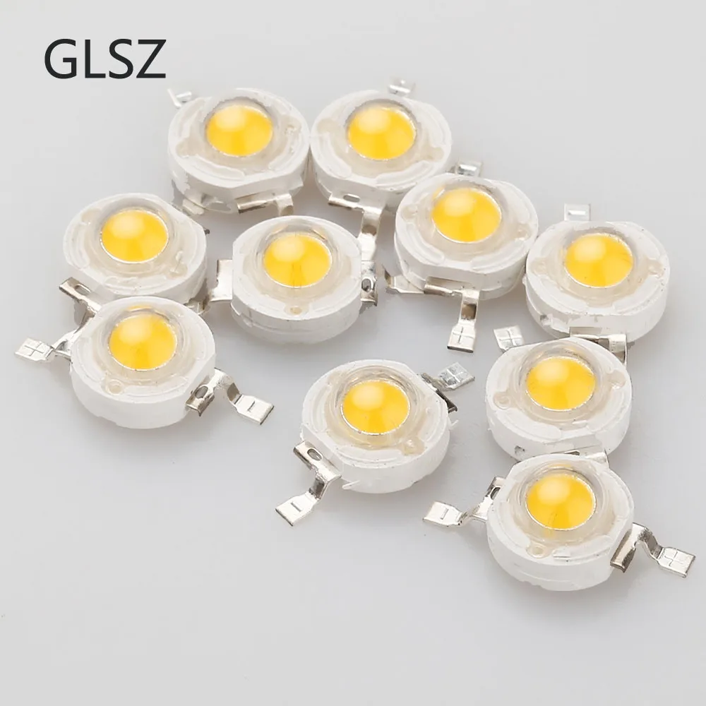 GLSZ 10 шт. высокой мощности Brightnes светодиодный чип 1 Вт COB Светодиодная Лампочка для