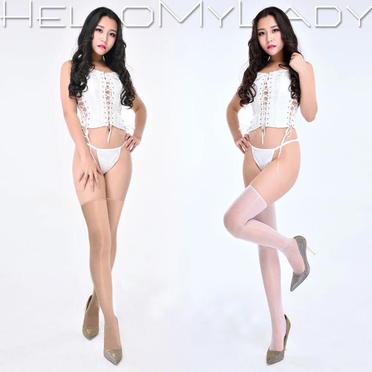 1 пара сексуальные прозрачные блестящие высокие чулки|shiny oiled stockings|plus size sexy stockingsoil