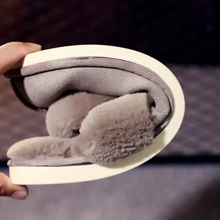 New Arrival Durable Home Slippers Unisex Micro Suede Upper Sheepskin Warm Comfortable Fur Plush Winter Slippers (11)