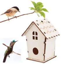 Новейшая креативная деревянная коробка «сделай сам», гнездо для дома, птичий домик, короб для птиц, подвесное украшение, креативная настенная уличная птица в гнезде