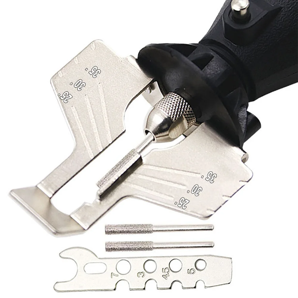 

Grinding Chain Mini Drill Saw Sharpening Attachment Sharpener Guide Adapter Dremel Style Drill Rotary Power Tools Accessories