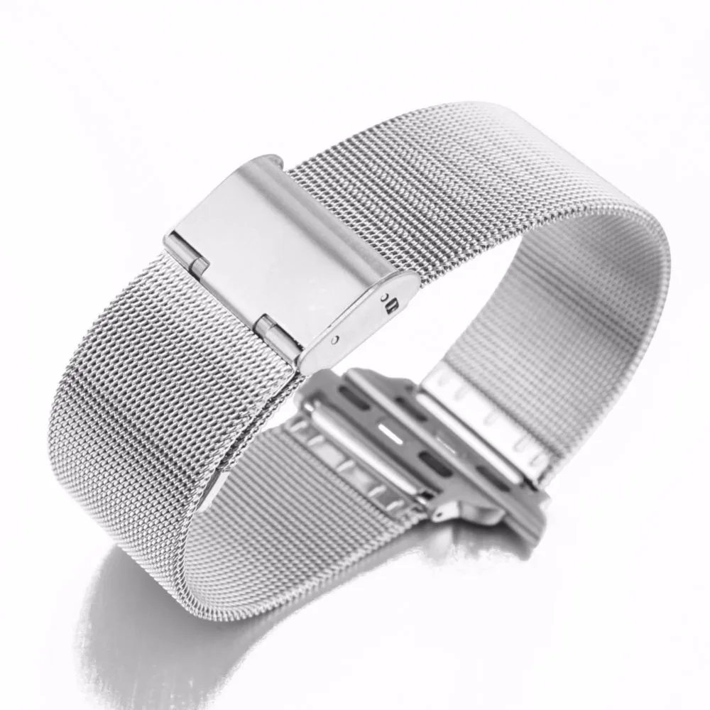 BUMVOR Milanese Loop Stainless Steel Watchband for Apple Watch Series 4/3/2/1 Double Buckle 44/40/42/38MM Strap For iwatch Band BUMVOR Milanese Loop Stainless Steel Watchband for Apple Watch Series 4/3/2/1 Double Buckle 44/40/42/38MM Strap For iwatch Band