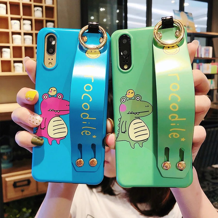 

dinosaur tpu case for xiaomi mi 8 9 se lite 6 A2 redmi note 7 case cover cute cartoon animals wristband holder soft silicon shel