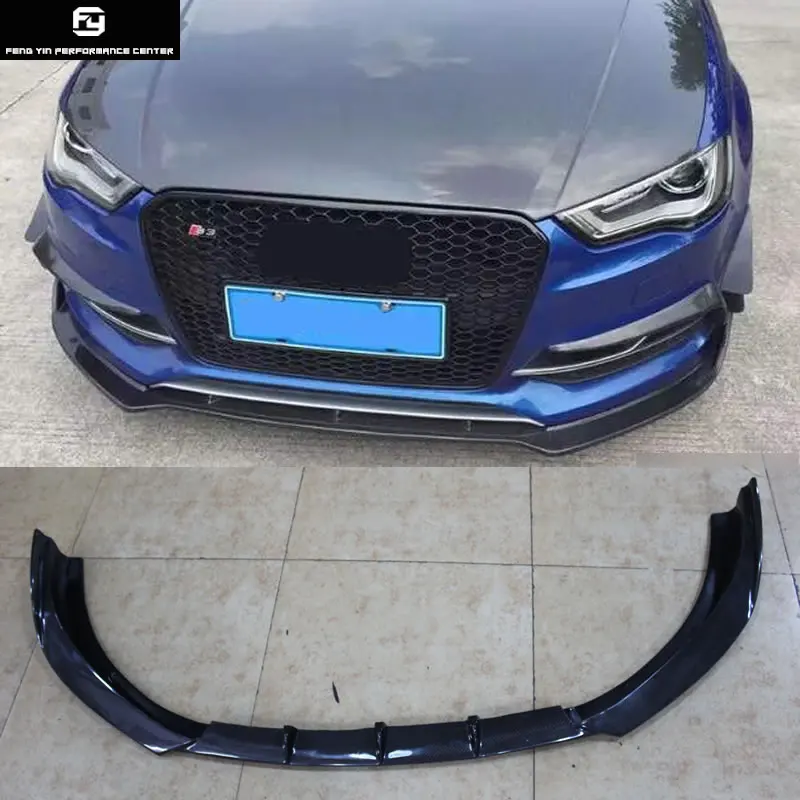 

S3 Carbon Fiber front bumper lip for Audi A3 car body kit 13-16