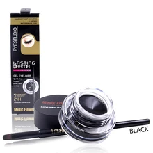 Music Flower Очаровательная подводка-гель для глаз вода не цветение черный 3g