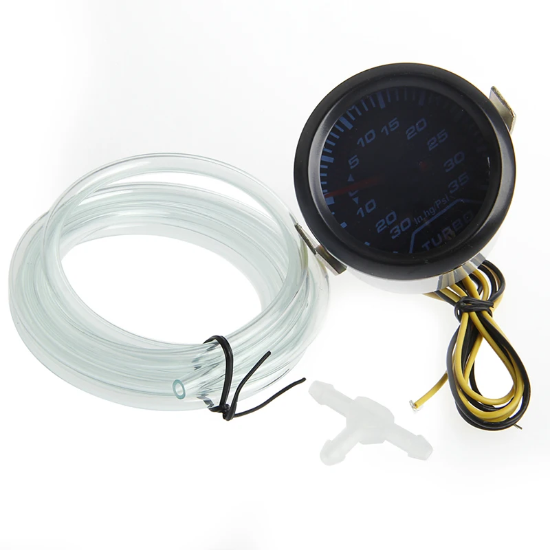 

52mm 2'' Universal Digital LED Turbo Boost Meter Gauge Smoke Tint Lens Psi