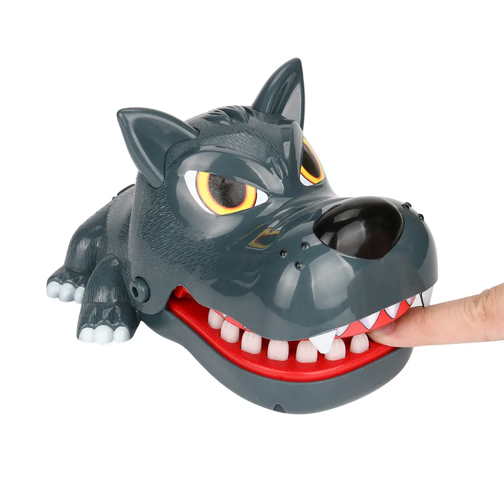 

Large Bulldog Crocodile Shark Mouth Dentist Bite Finger Game Funny Novelty Gag Toy for Kids funny Children Play jokes for adults