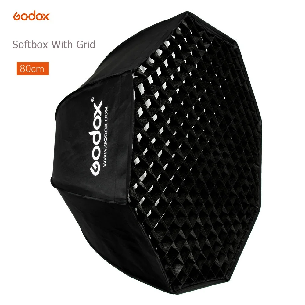 Портативный Зонт Godox 80 см восьмиугольный софтбокс-отражатель с сеткой сотовый