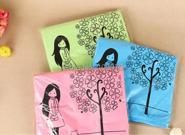 28x50 см мультфильм девушка пластиковые сумки продуктовый магазин сумок пластиковые жилет ручки сумки 1000 шт. DHL/ fedex Бесплатная доставка