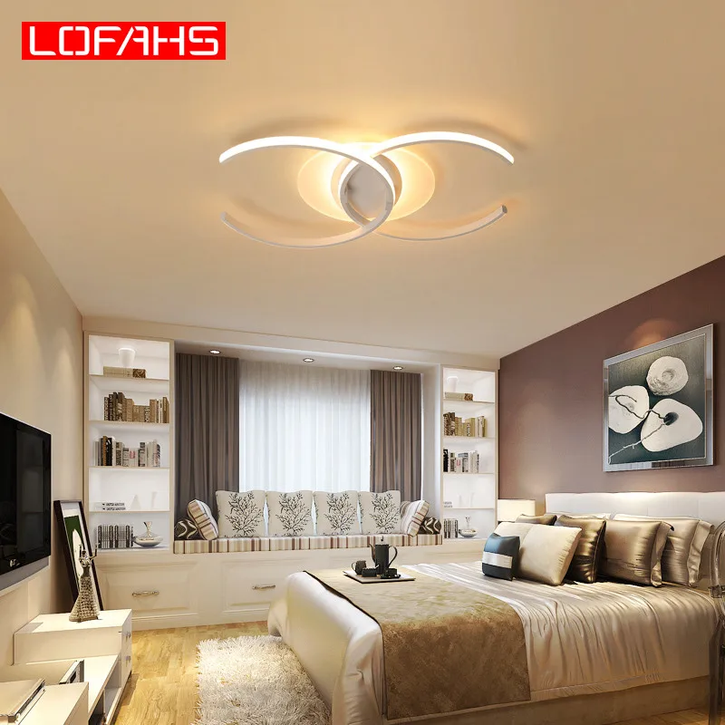 

LOFAHS New Modern LED ceiling light Aluminum ceiling lamp for living dining bedroom luster avize remote dimm light PJ-495