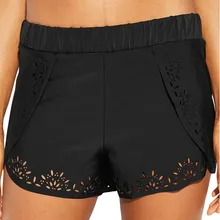 Быстросохнущие женские шорты для плавания с разрезом по бокам и поясом, Шорты для плавания с подкладкой из трусов, Шорты для плавания, пляжная одежда#4