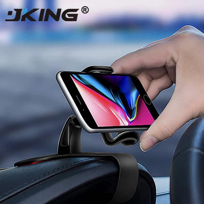 JKING Dashboard Car Phone Holder for iPhone X Adjustable Clip Mount Holder Mobile Phone Holder