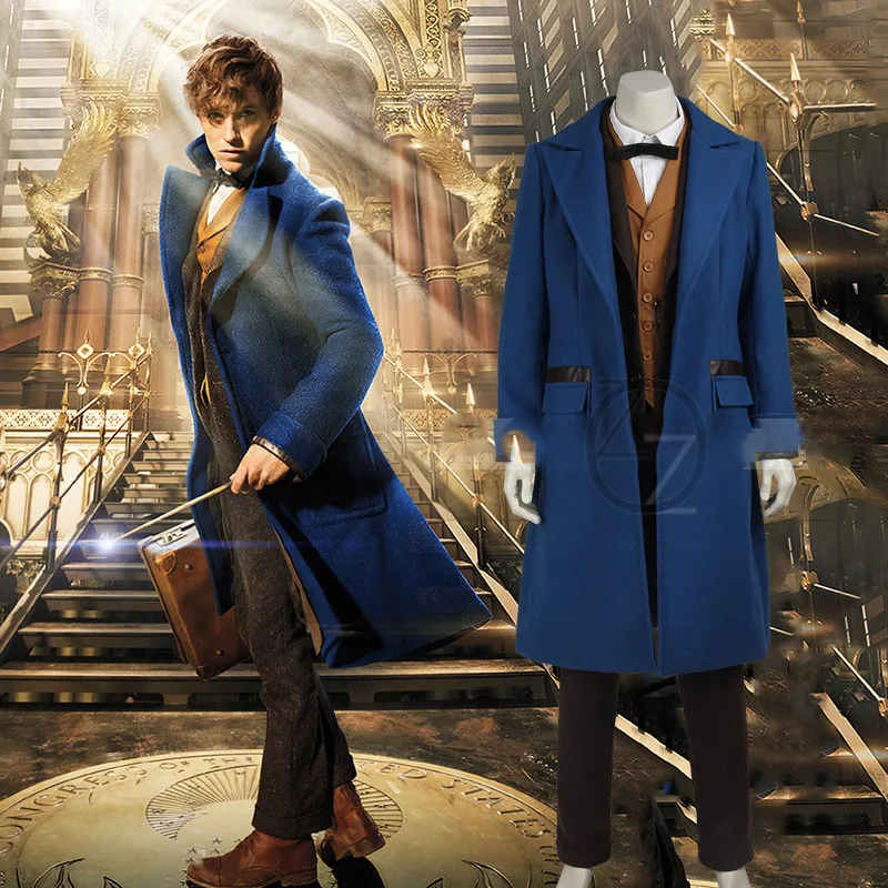 Фантастические звери и где их найти костюм Newt Scamander косплей для взрослых мужчин