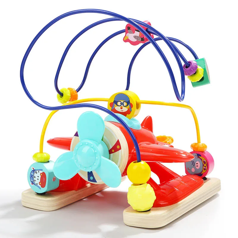 

TOPBRIGHT Wooden Mini Around Beads Maze Toy Mathematic Beads Roller Coaster Early Learning Educational Montessori Toy