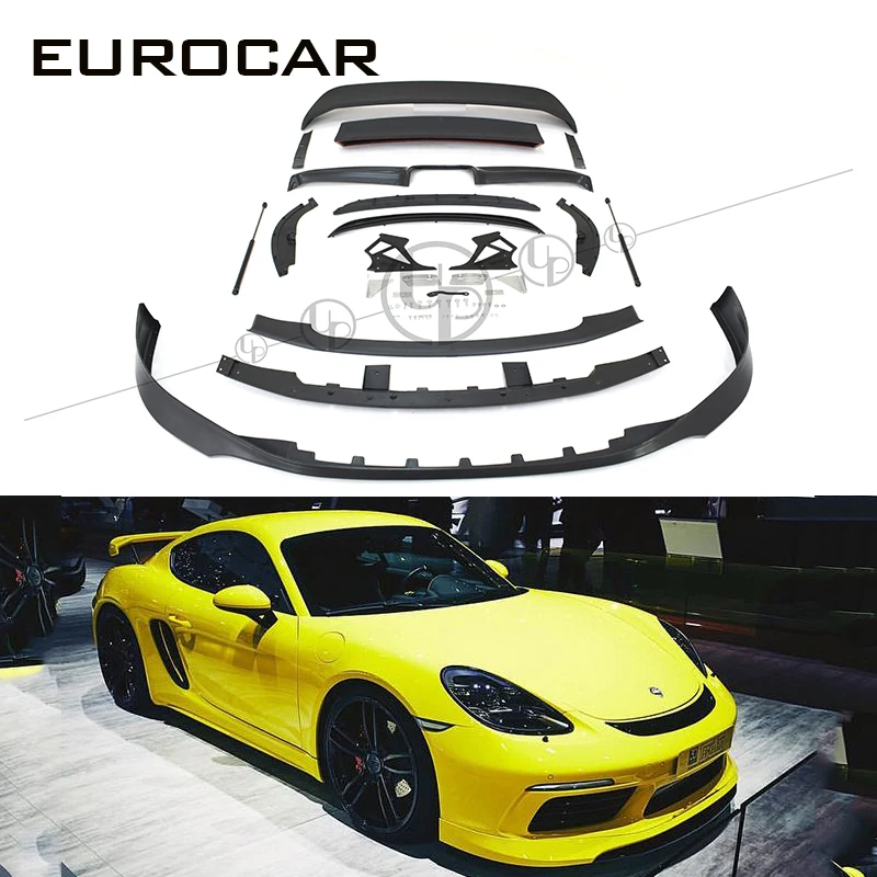 

718 cayman body kits for 718 2016-2018 to TECH style front lip diffuser spoiler 718 bumper