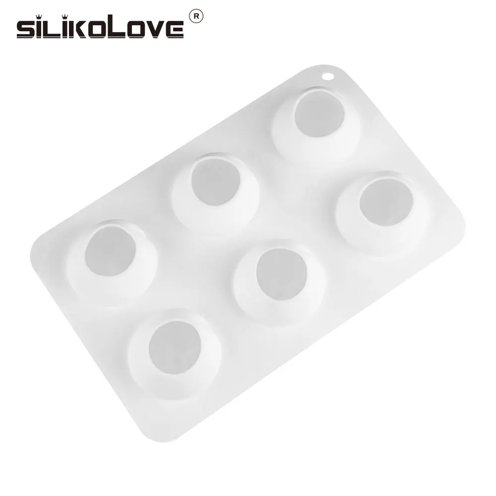 SILIKOLOVE, 6 отверстий, 3D, форма для персикового торта, силиконовые формы для выпечки, украшения торта, десерт, фруктовый мусс, плесень, инструменты для выпечки, сделай сам