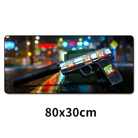 Большой размер коврик для мыши револьвер пистолеты CS GO AMP Противоскользящий натуральный каучук PC компьютерный игровой коврик для мыши Настольный коврик для CS GO Rainbow Six - Цвет: 089