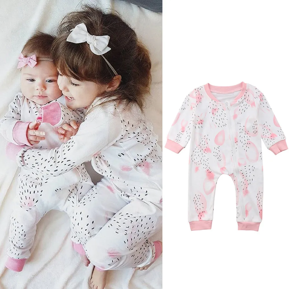 

New Spring Autumn Fashion Daily Newborn Infant Baby Girl Long Sleeve Floral Romper Jumpsuit Clothes Cotton Outfits Casual #30