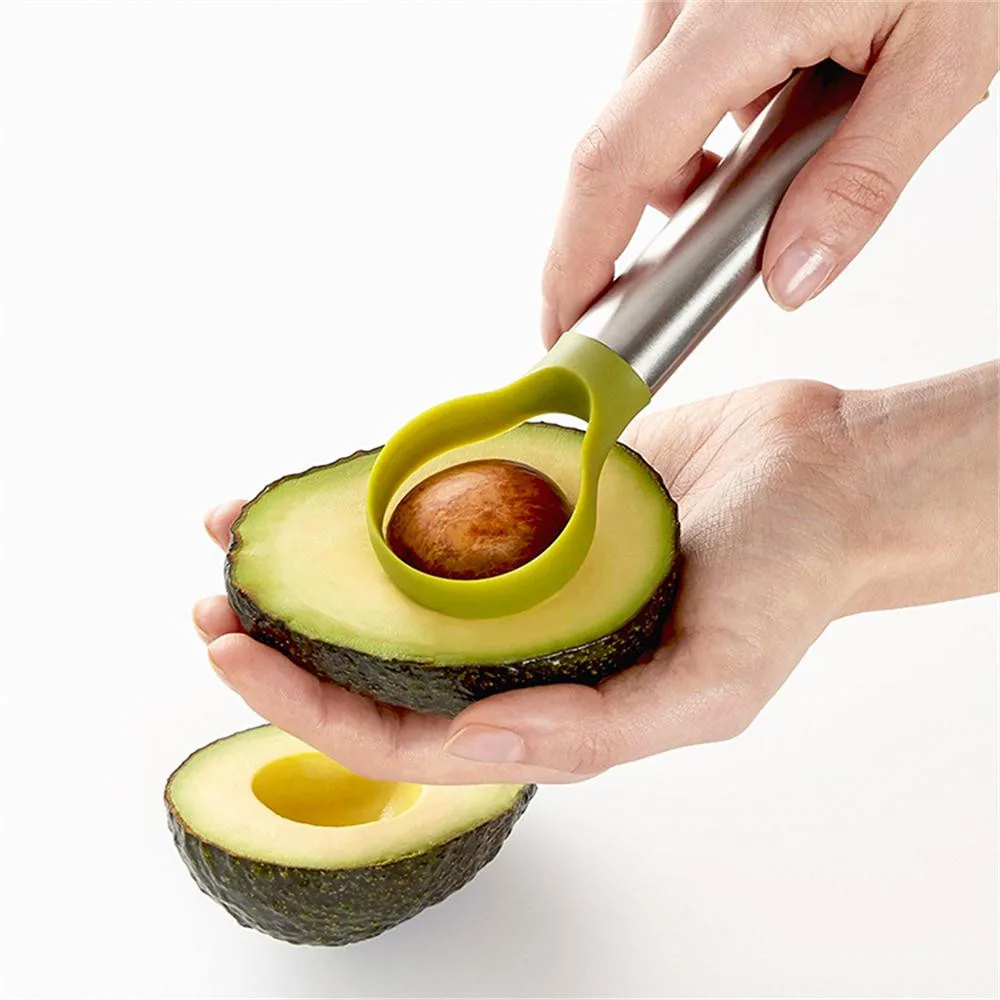 New Multifunctional 2 in 1 Avocado Cutter Slicer Peeler Scoop Slices Kitchen Tool#NE930