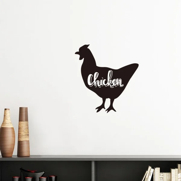 Ayam Hitam Dan Putih Hewan Silhouette Removable Wall Sticker Art