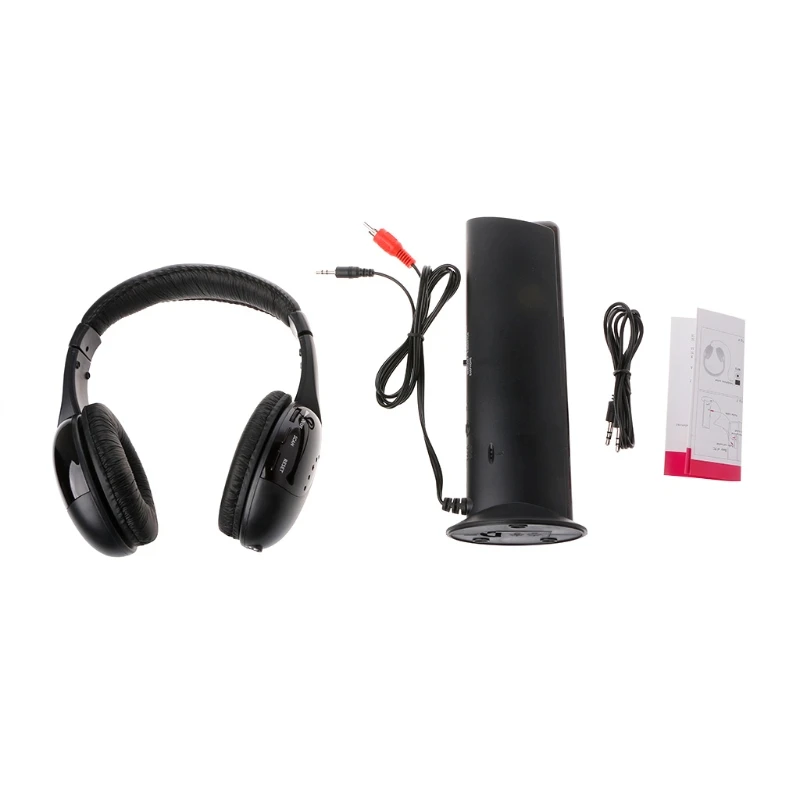 Новая Hi Fi беспроводная гарнитура 5 в 1 наушники для телевизора DVD MP3 ПК