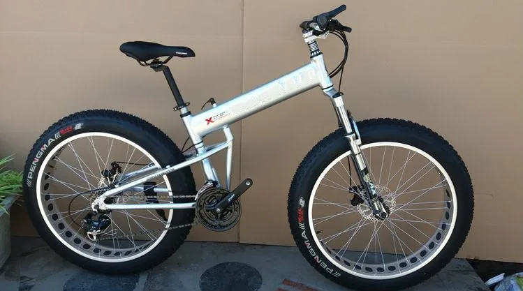 Perfect foldable  portable snow/beach  bike  folding  21/24/27/30 speed alloy mountain bicycle  CE certification 26*4.0 inch  22 15