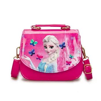 

New Cute Children Cartoon PU Princess Pattern Girls Handbag Lovely Kids Shoulder Bag Girls Messenger bags for girls
