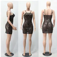 Sexy Sequin Dress Pencil Fashion Slim Sequin Club Bodycon Dresses Clubwear Sheath Geometric Mini Summer Clothes 2017 Z001