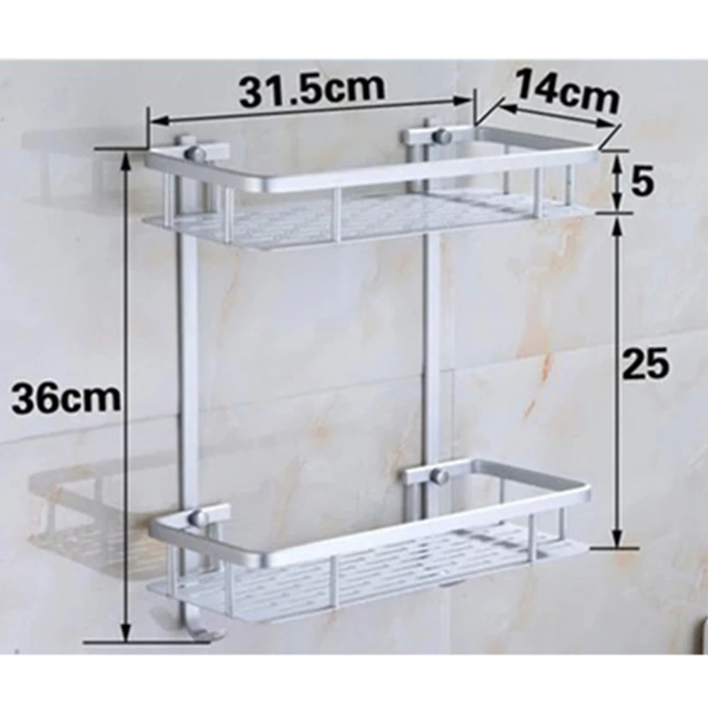 

Space Aluminum Bathroom Shelf Shower Shampoo Soap Cosmetic Shelves Bathroom Accessories Storage Organizer Rack Holder