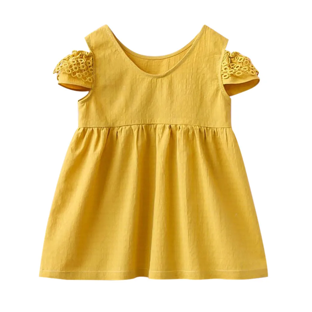 Summer Girls dress Toddler Dresses for Kids Baby Girl Summer Dress Strapless Short Sleeve